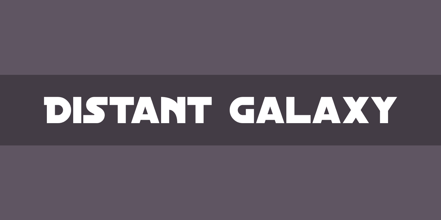 Beispiel einer Distant Galaxy Regular-Schriftart